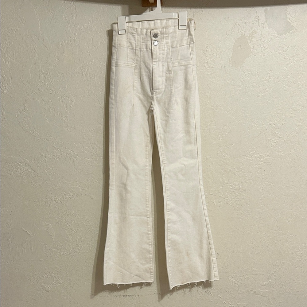 We The Free Cream Flare Jeans